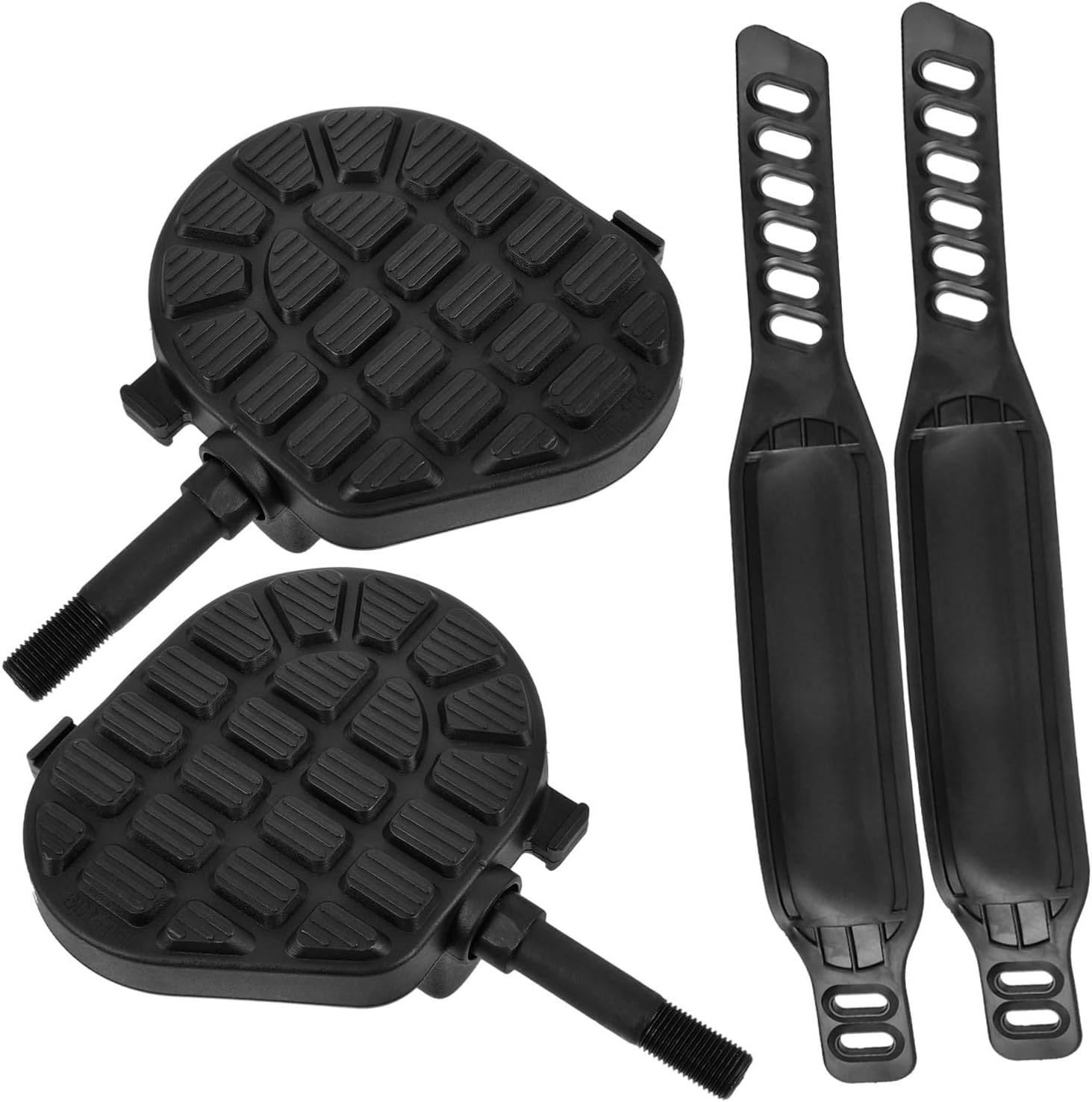 Anti-Skid Indoor Bike Pedals with Straps for Fitness Cycling Compatible with Mountain and Stationary Bikes Non-Slip Exercise Pedals for Safe Workout Experience