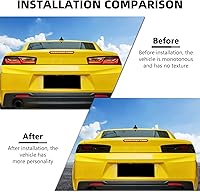 Vista 2 de Fundas de lámpara trasera, protectores de luz trasera ahumada, compatibles con Chevrolet Chevy Camaro 2016 2017 2018, accesorios exteriores, ABS