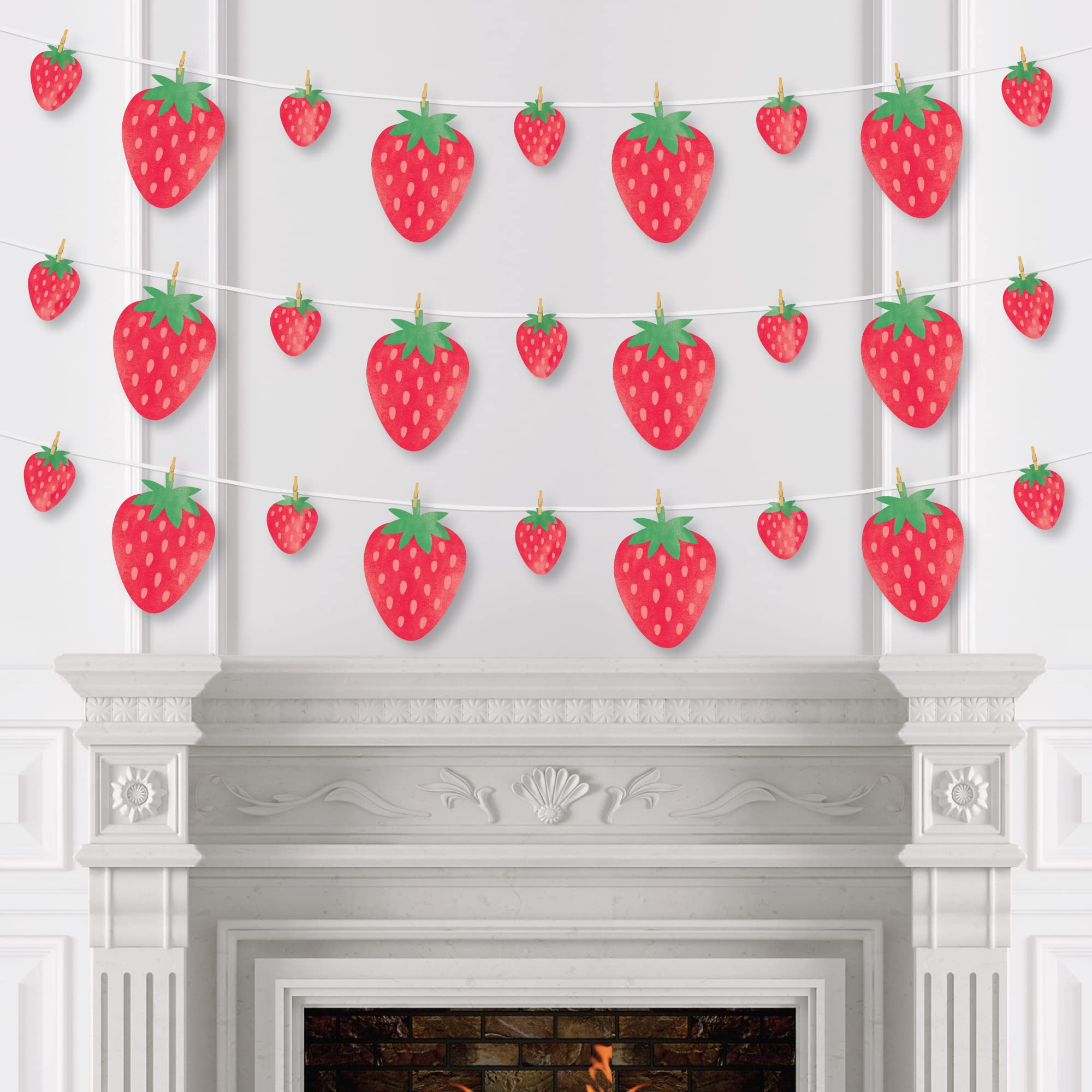 Amazon.co.jp: Big Dot of Happiness Berry Sweet Strawberry フルーツ