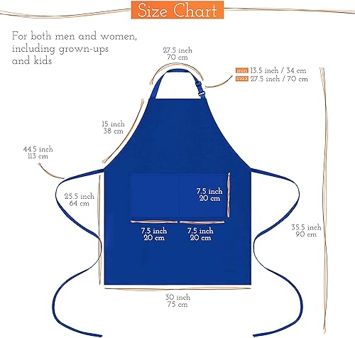 Miniatura 3 de Delantal de chef unisex, delantal profesional, resistente, transpirable, correas grandes y bolsillos grandes.