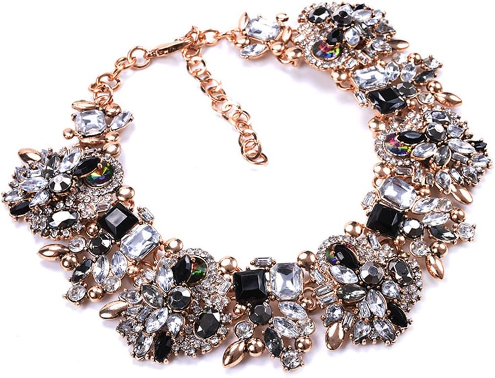 Bib Statement Necklace Colorful Glass Crystal Collar Choker Necklace for Women Fashion Accessories - Image 7