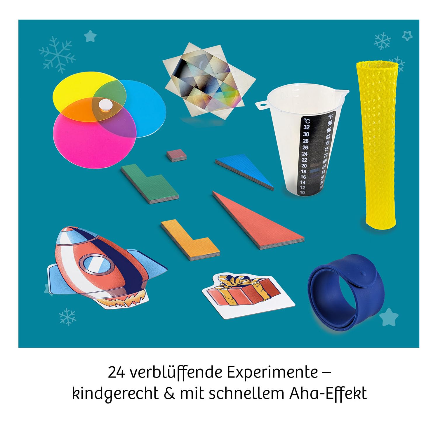 KOSMOS 661090 Experimentierkasten Adventskalender 2025, Die schönsten Experimente zur Weihnachtszeit, in 5 Min, für Kinder ab 8-12 Jahre, Spielzeug, Science Adventskalender