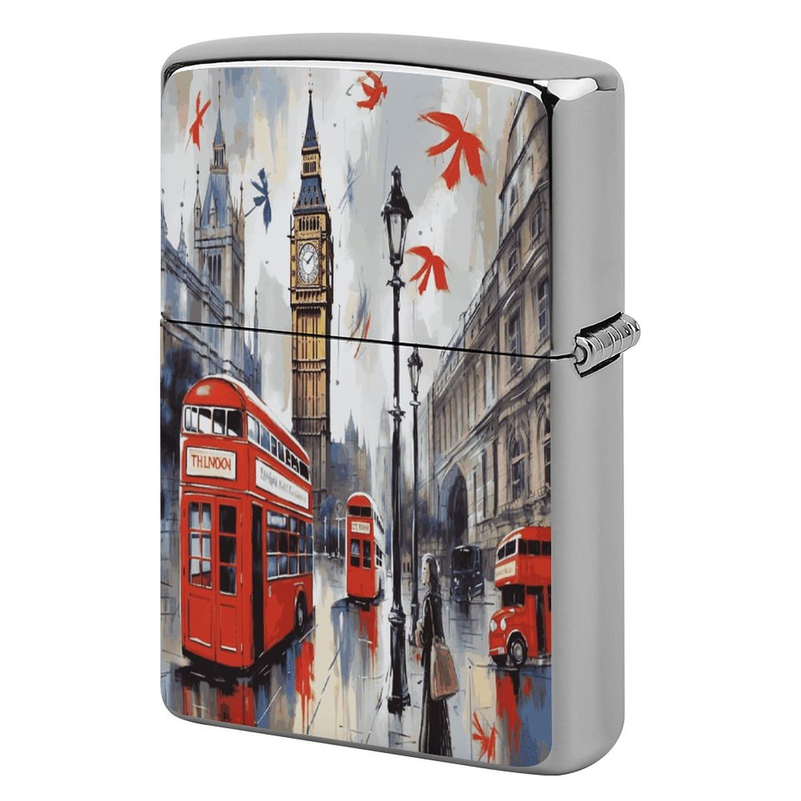 Btcowzrv Style London Metal Lighter Case Sleeve Cover Holder