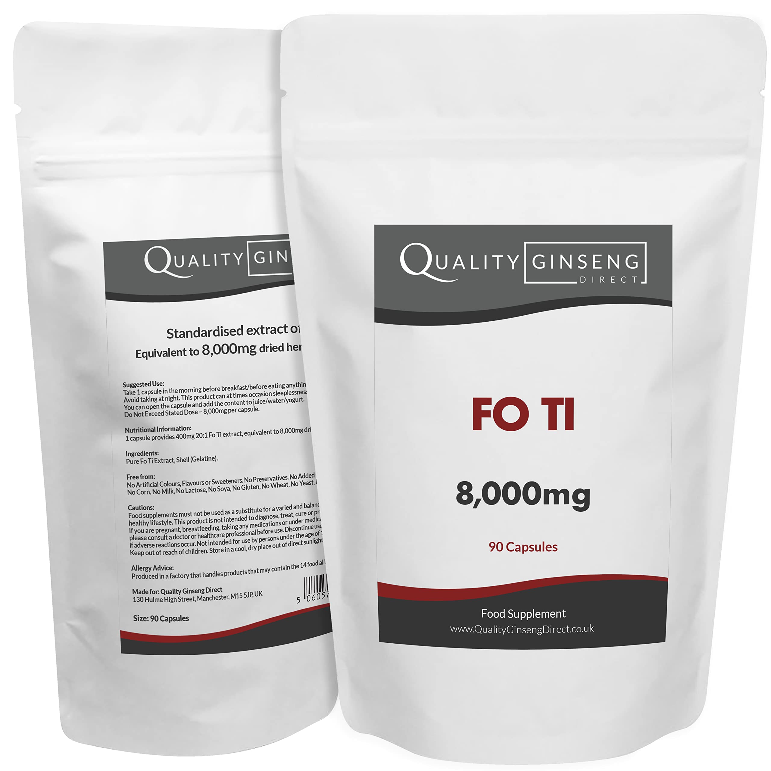 FO TI | 8,000mg Capsules | Powerful Formula (90 Capsules)