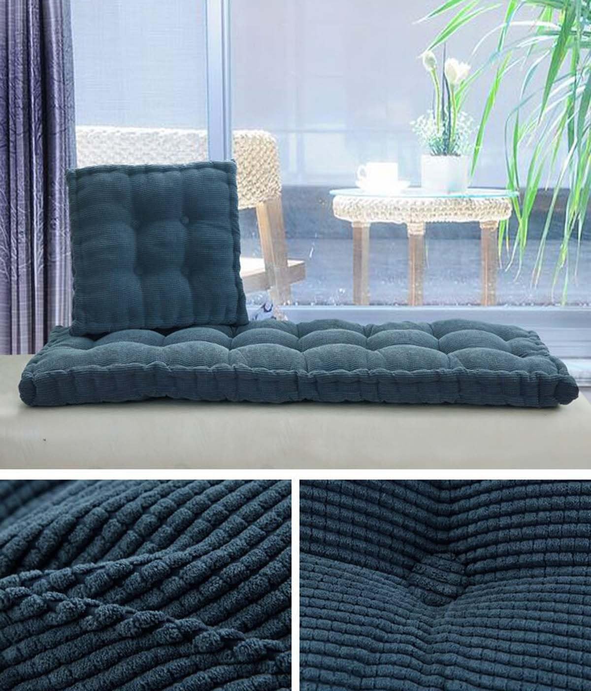 Gruba ławka ogrodowa Cush Outdoor/Indoor Recular Seat Pad 100x40 120x45 140x50 165x45cm - Slish Patio Cush dla t i wsparcia
