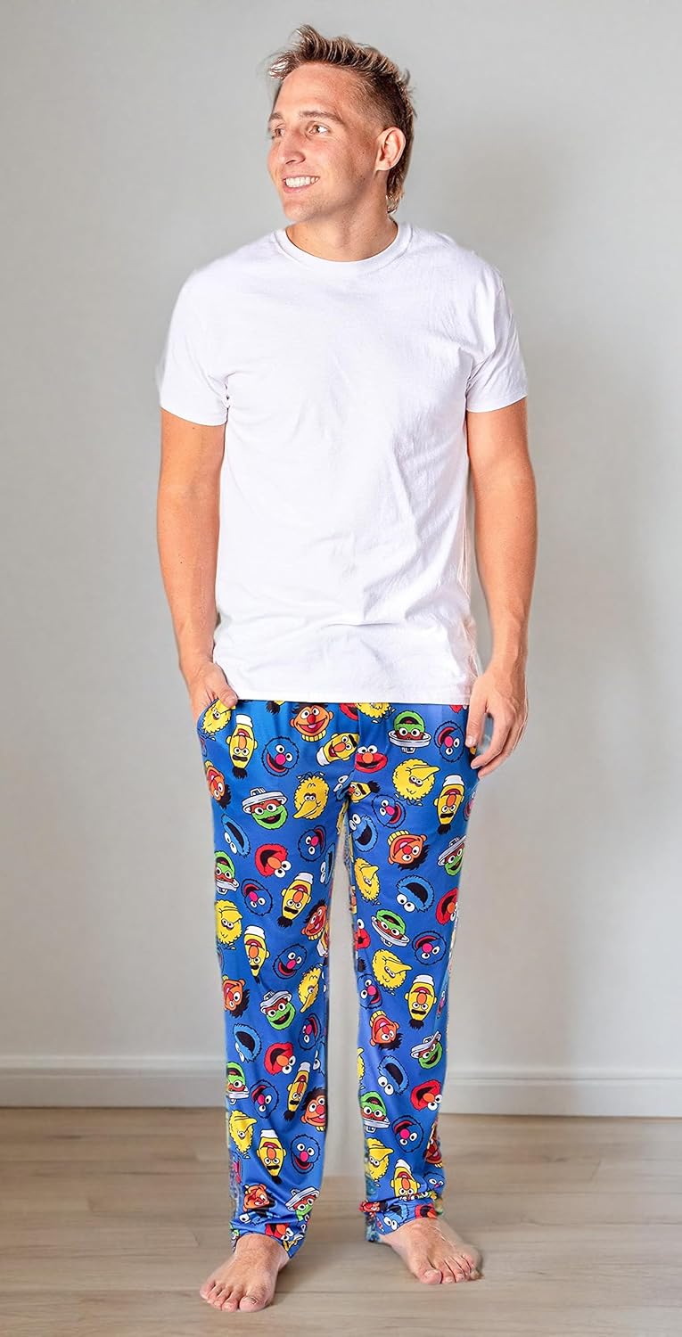 Sesame Street Men's Allover Character Head Adult Lounge Pajama Pants - Image 5