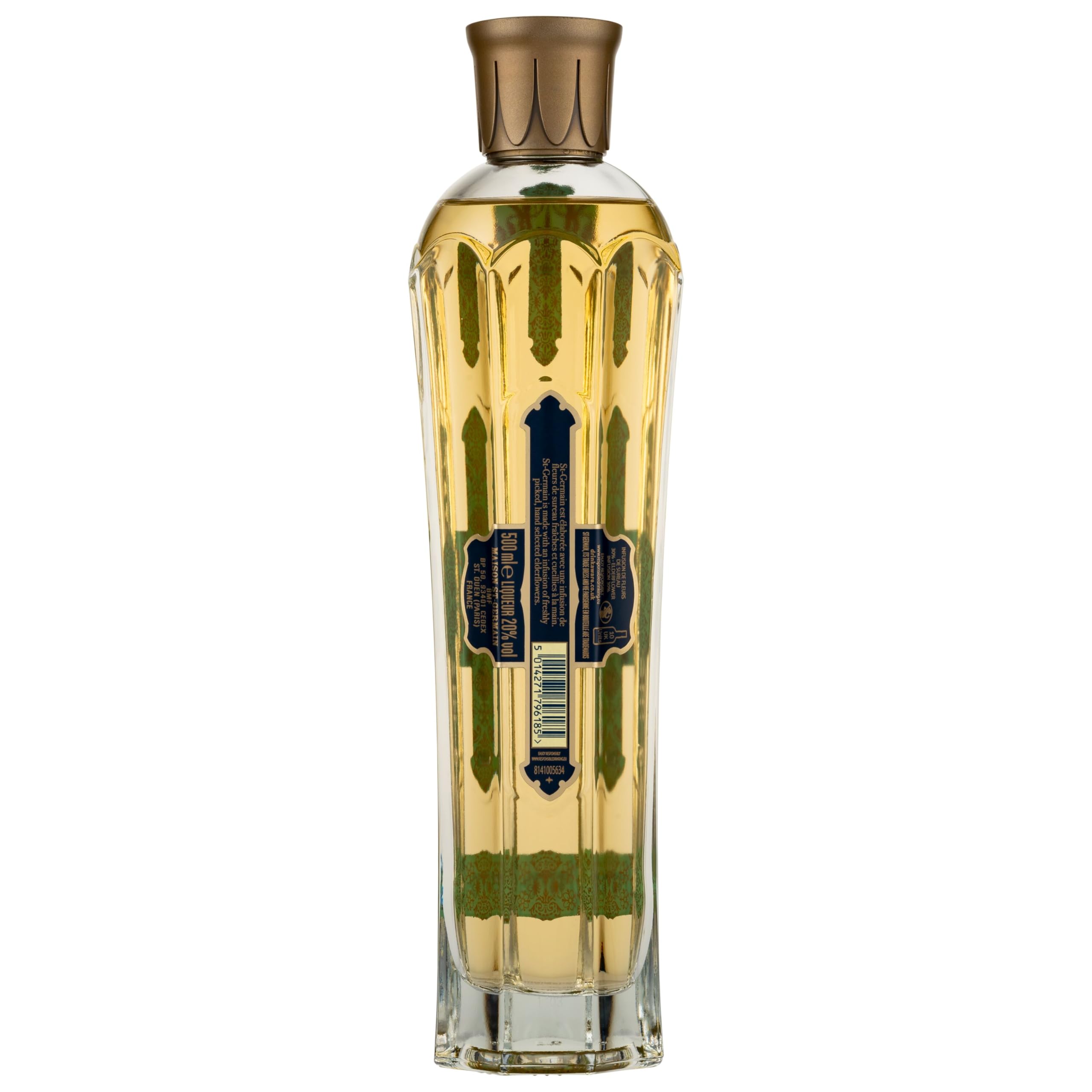 St-Germain Liqueur Française élaborée aux fleurs de sureau, 20 % vol., 50 cl/500 ml, fraîchement cueillies à la main, sans arômes artificiels