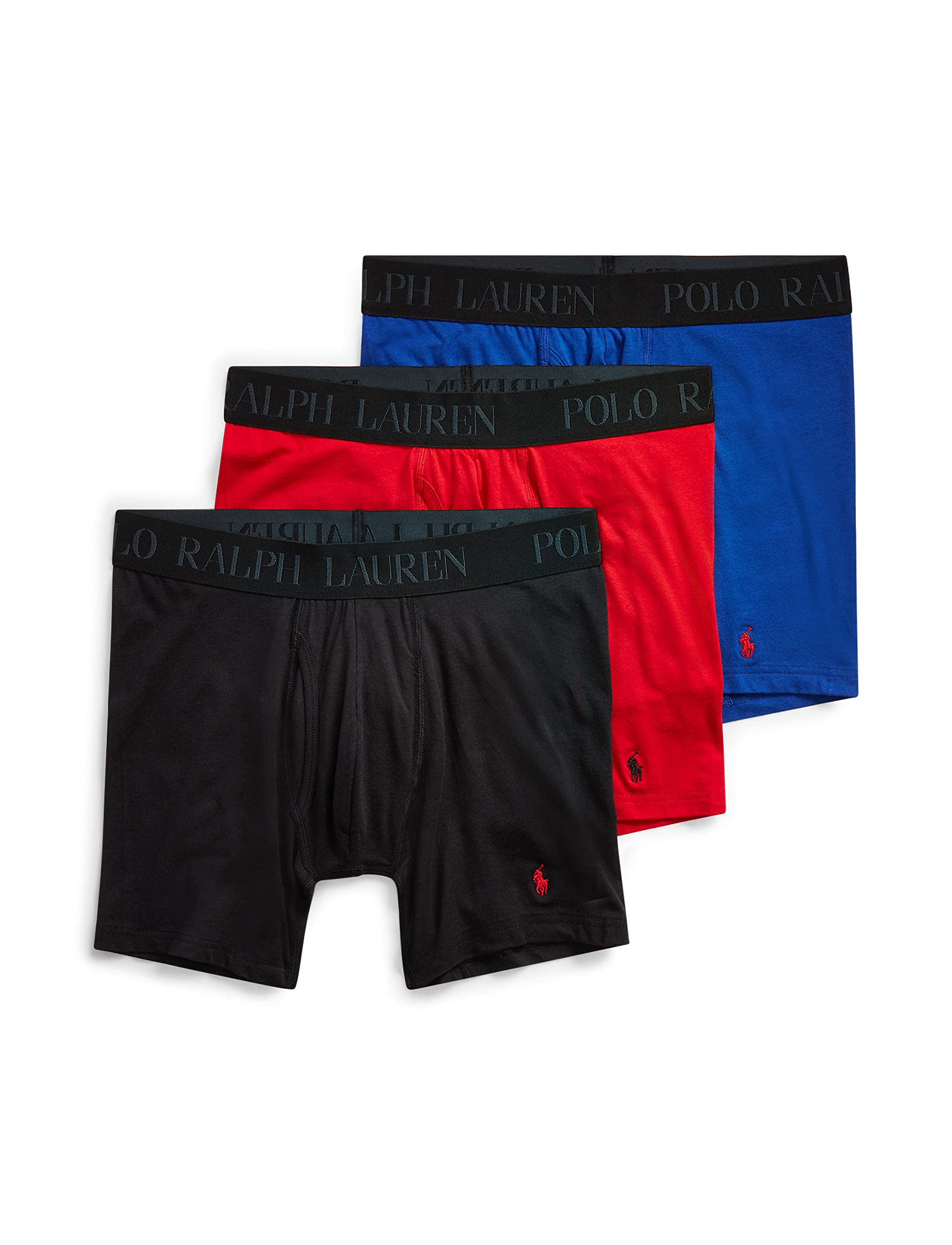 POLO RALPH LAUREN Men's 4d Flex Cooling Cotton Modal Boxer Briefs, Trunks & Long Leg Available, 3-pack Boxer Briefs (pack of 3)