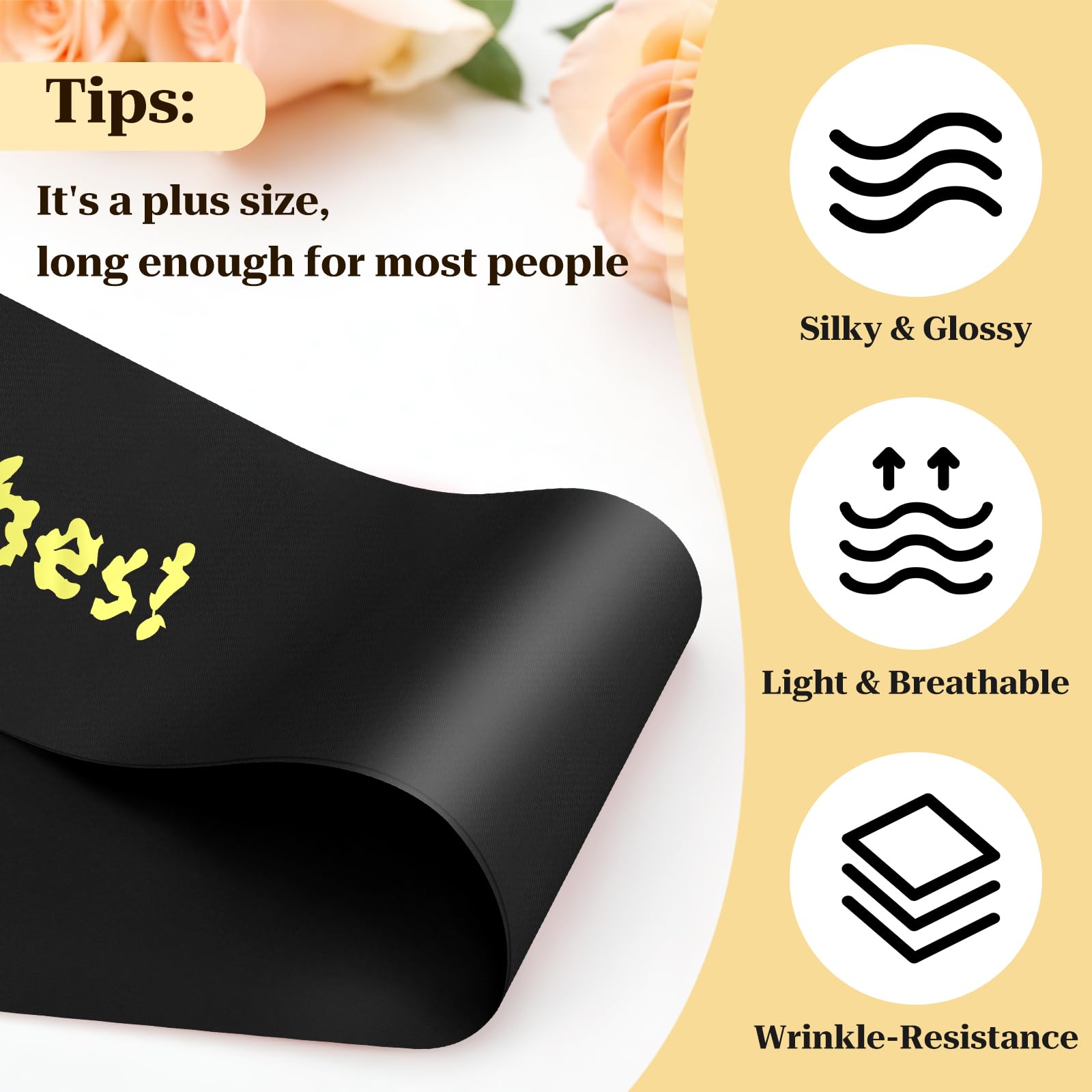 Divorced Sash for Women Men Funny Happy Divorced Party Decoration Black Satin Sash with Gold Lettering Breakup Gifts for Men Women Newly Divorced Woman Divorced Sashes for Woman - Image 4