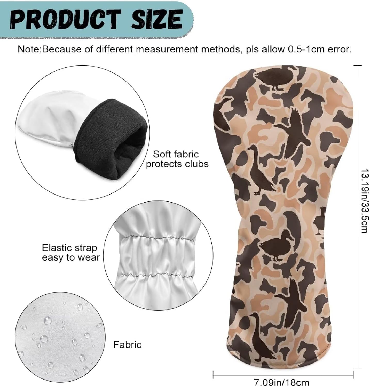 Golf Club Covers Driver Covers Fairway Wood Headcover Hybrid Headcovers Club Protective Golf Head Covers Accessories
