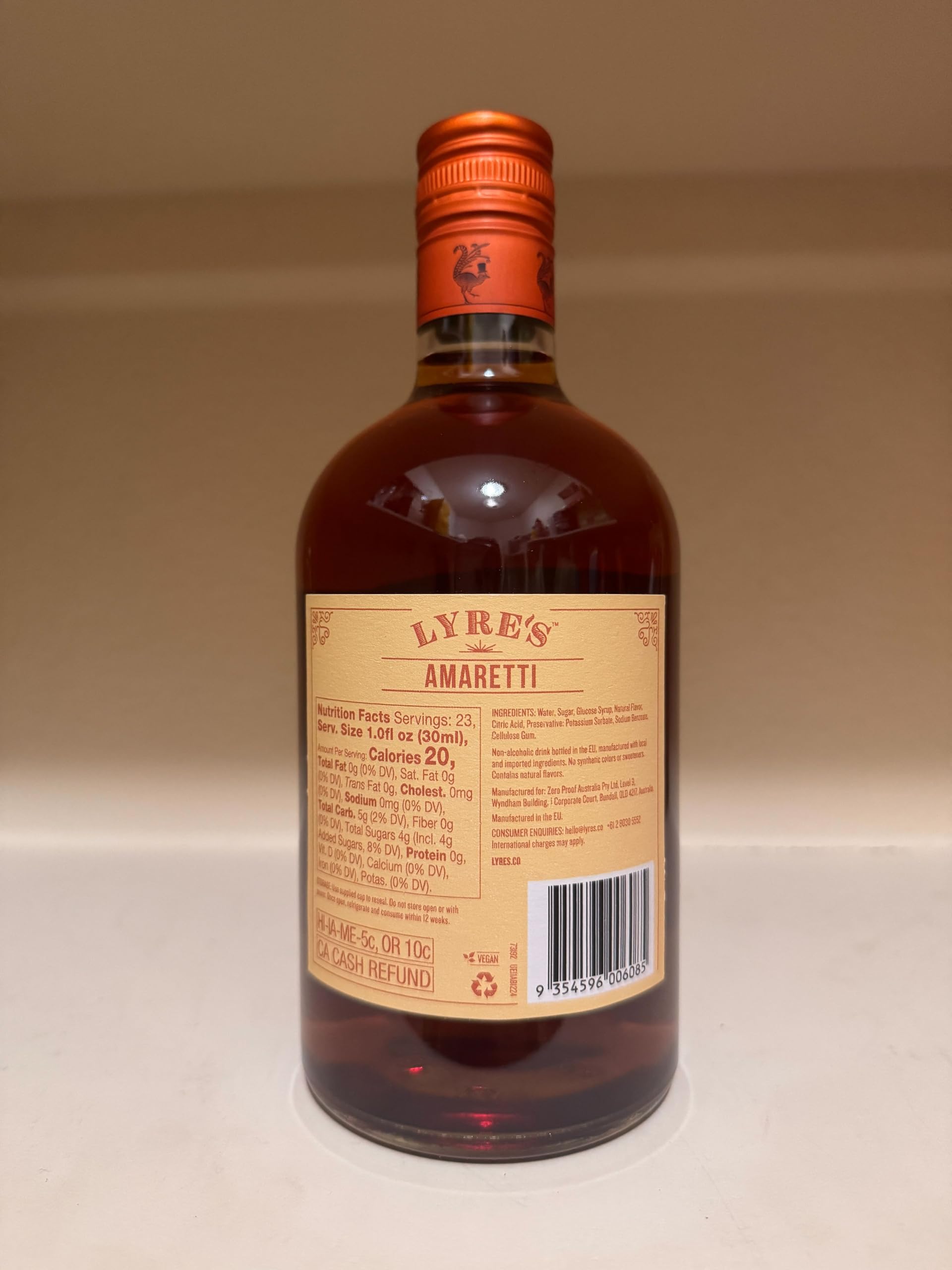 Lyres Amaretti Award-Winning Non Alcoholic Amaretto Alternative Zero Proof Spirit for Non Alcoholic Amaretto Sours Cocktails and Dessert — view 11
