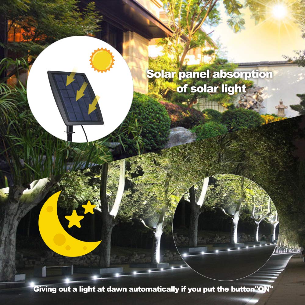 Lixada 3,2 V 0,2 W Mini Faretti Incasso Ricarica Solare LED Lampada da Giardino Sensing IP65 Impermeabile per Giardino Percorsi Metropolitana Pavimento Bagno 8PCS / 6PCS