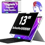 Peslv Magnetic Privacy Screen for Surface Pro 11/10/9/8/X 13 Inch, Removable Anti Blue Light Glare Filter, Black Security Private Apy Block Protector