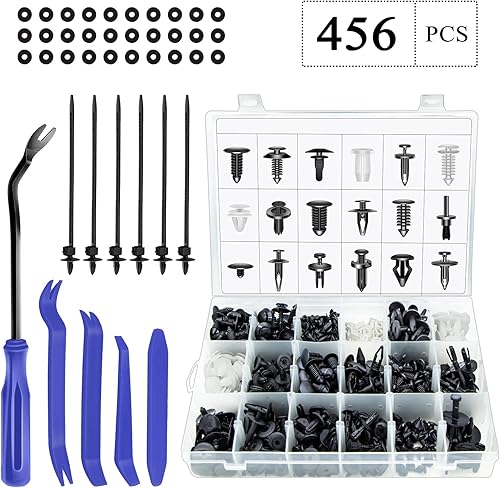 Miniatura 1 de Paquete de 456 herramientas de extracción de molduras, kit de herramientas de ajuste de audio para puerta de panel de automóvil, juego de