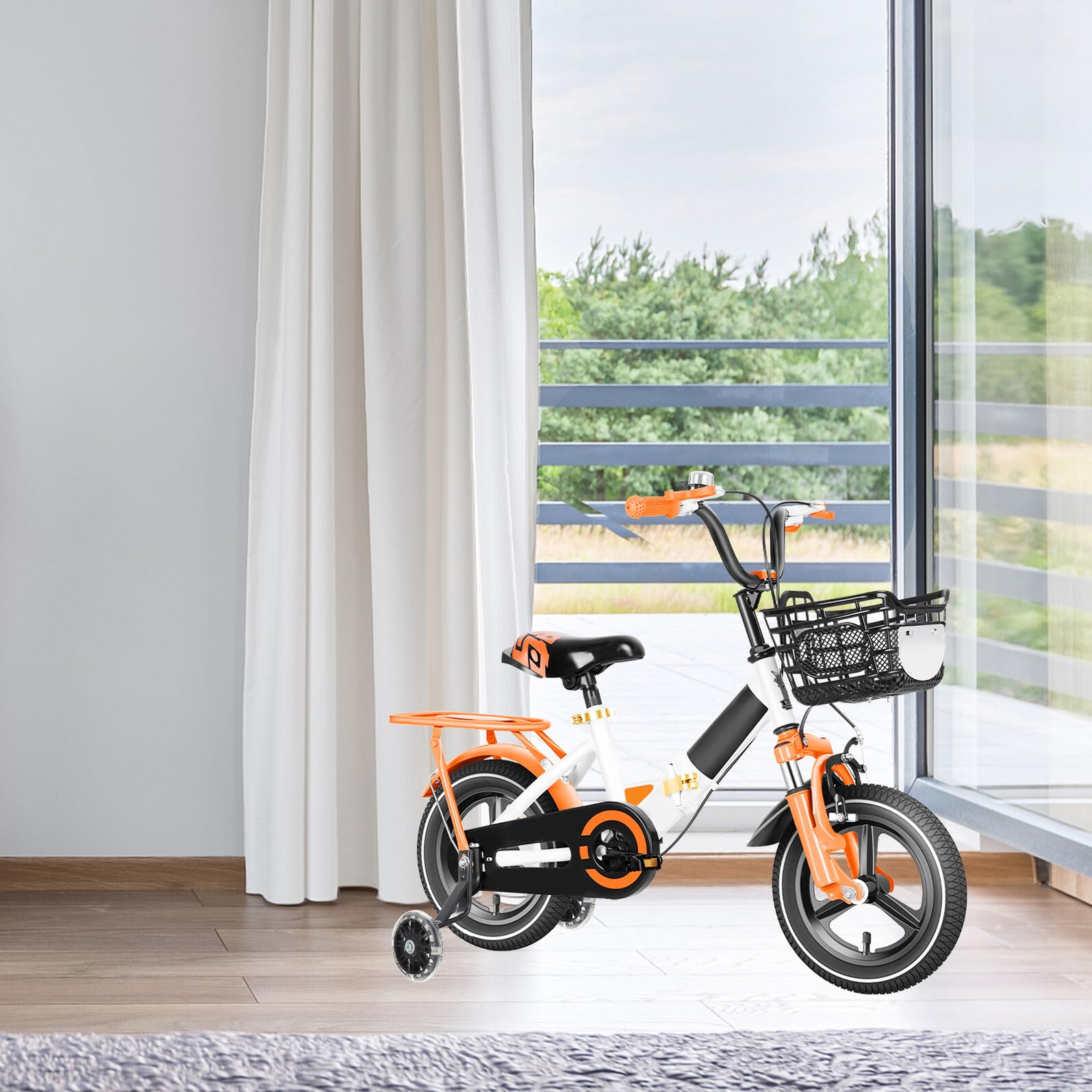 Luminous Children Training Wheels with PU Tires And Carbon Steel Brackets Anti-roll Support for Bikes Enhance Balance And Confidence for Beginners