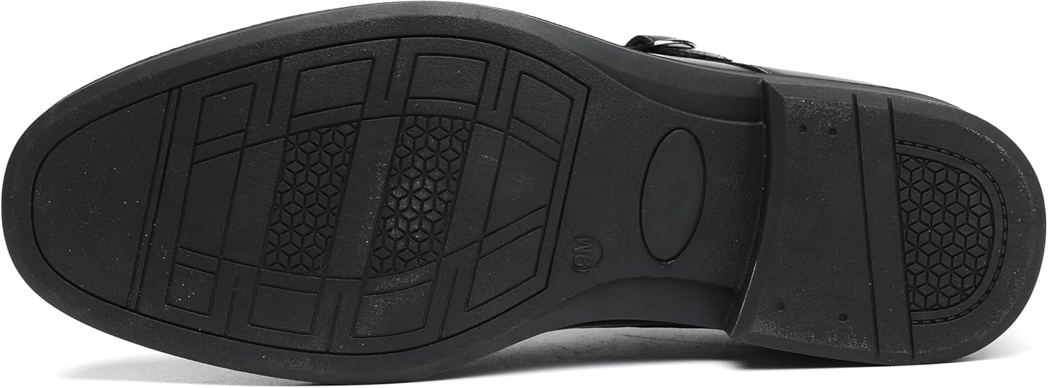 DECARSDZ Men's Double Monk Strap Slip on Loafer Shoes for Business Casual Comfortable Dress Shoes for Men - Image 4