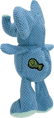 Vista 232 de goDog Checkers Just for Me - Juguete chirriante afelpado para perro, con tecnología Chew Guard, diseño de cerdo volador, color rosa, tamaño miniatura