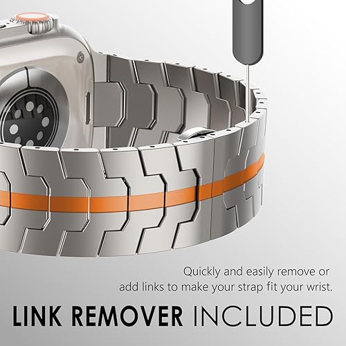 Miniatura 4 de Recomendado por NYT Wirecutter Correa de acero inoxidable compatible con Apple Watch Band Ultra 321 de 1.929 in Series 1110 de 1.811 in1.654 in