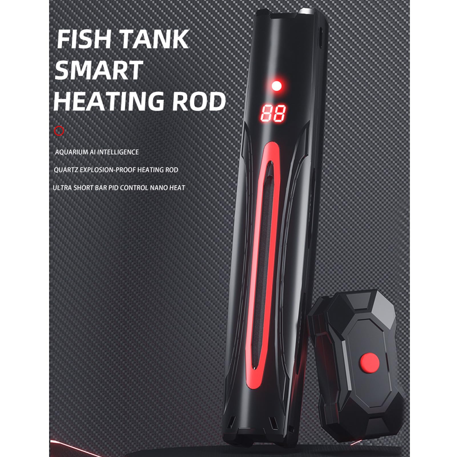 Aquarium-Thermostatregler, PID-Temperaturregelung, Explosionsdach, IPX6, Wasserdicht, Aquarium-Heizung, Spart Strom mit Digitalanzeige für Aquarien (EU-Stecker 220 V)