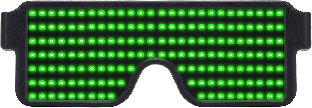 WOWSUN LED Glasses Light Up Dynamic Party Favor Glasses Festival Christmas USB Rechargeable LED Rave Glowing Flashing Glasses