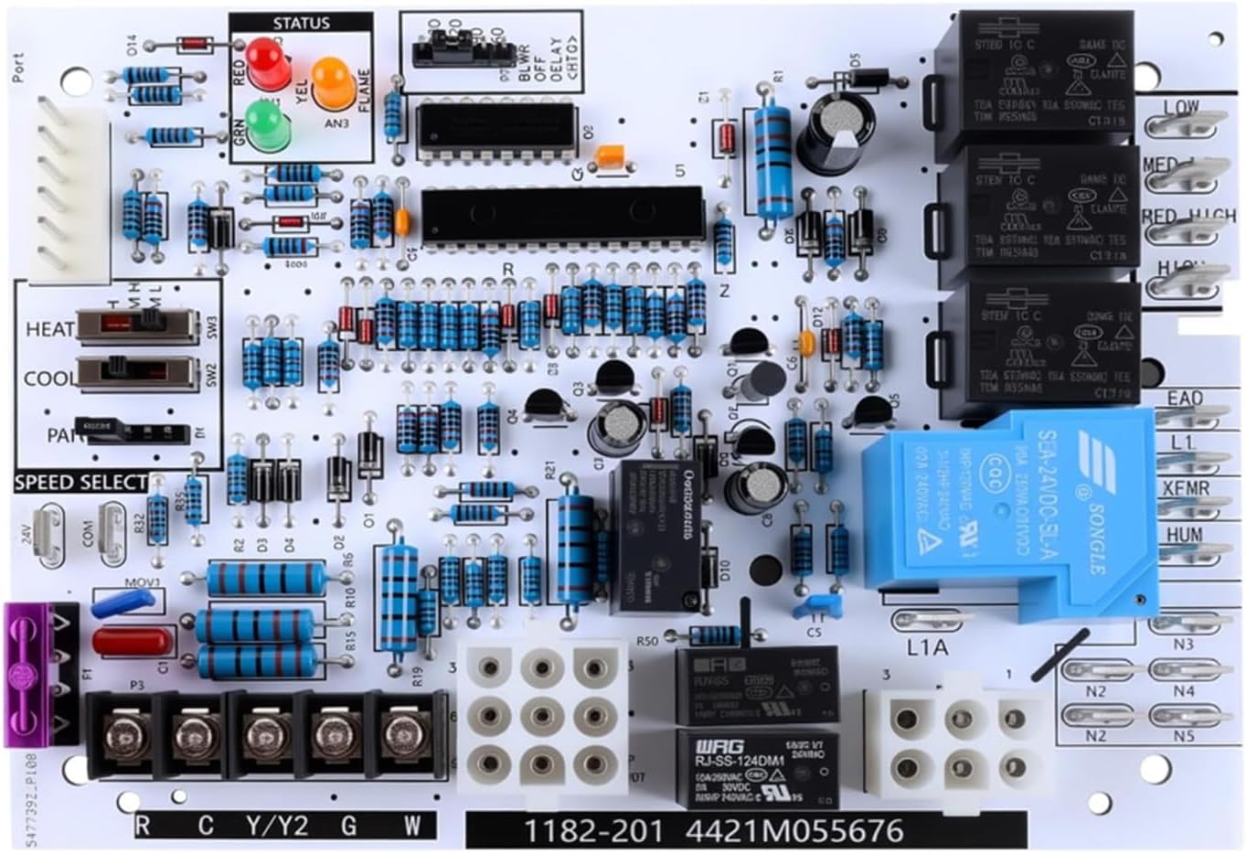 920915 Furnace Control Board Compatible with Intertherm, Miller, Tappan, Frigidaire, Gibson G7 M7 Series Circuit Board for Single-Stage Gas Furnace Replace 624742, 904840 920915 control board