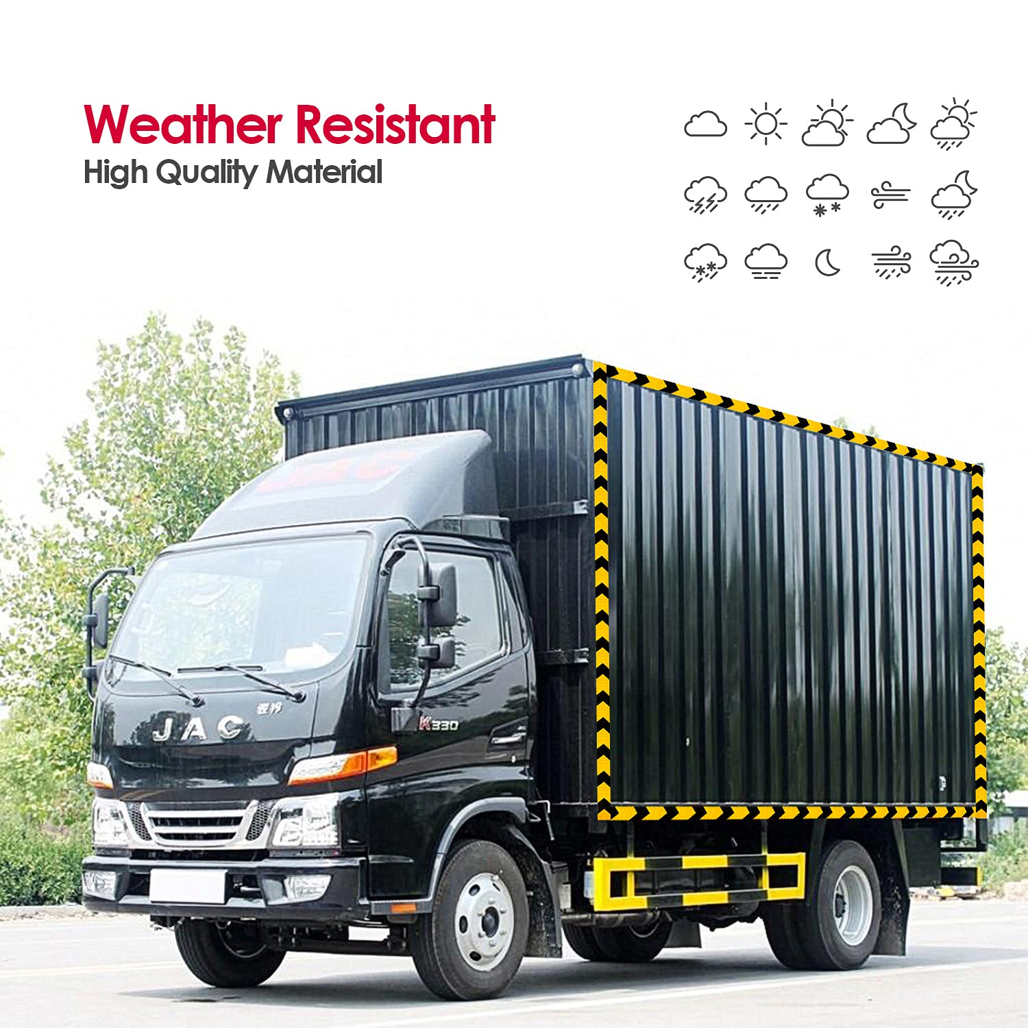 LEORAY Reflective Tape 2" X 200Feet High Visibility Black & Yellow Industrial Warning Safety Adhesive Tape: Industrial & Scientific