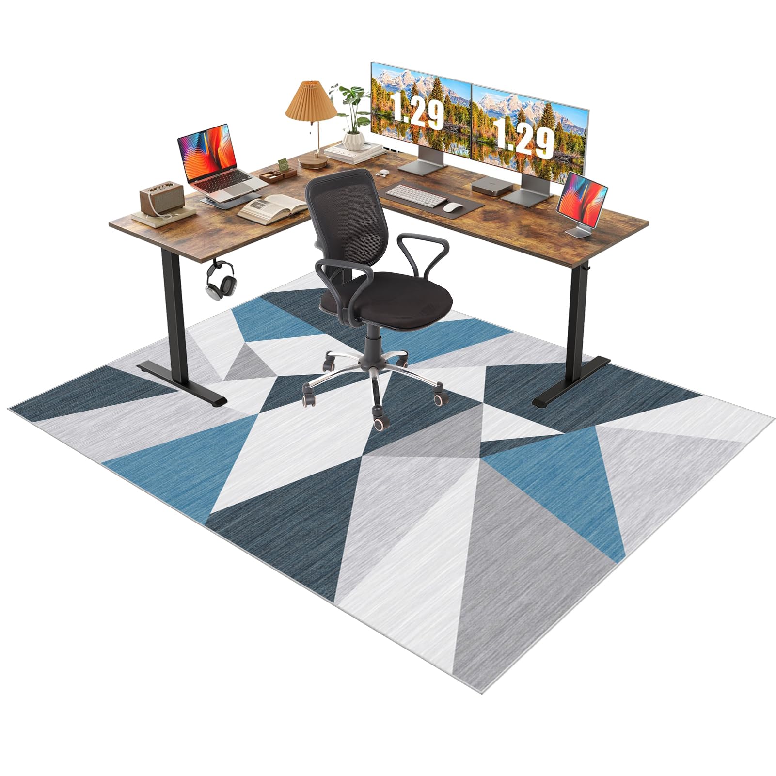 Heavy Duty Office Chair Mat for Hardwood Floors 120 x 180 cm Gaming Chair Mat for Carpet Floors, Office Floor Mat, Carpet Floor Protector Mat for Rolling Chair, Tile Floors and Plastic Floors