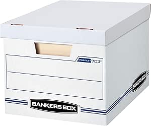Bankers Box Stor/File Basic-Duty Storage Boxes, 6 Pack (70325),White ...