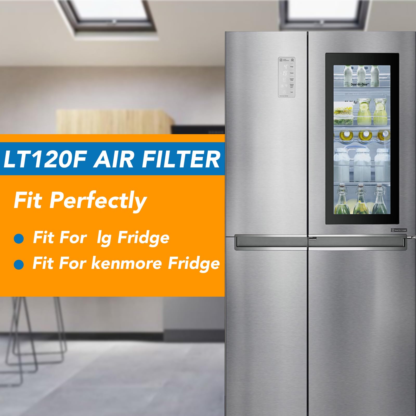 LT120F - Filtro dell'aria per frigorifero LG ADQ73214402, ADQ73214403, ADQ73214404, ADQ73334008, sostituisce Kenmore Elite 46-9918, 469918, 9918 (confezione da 5
