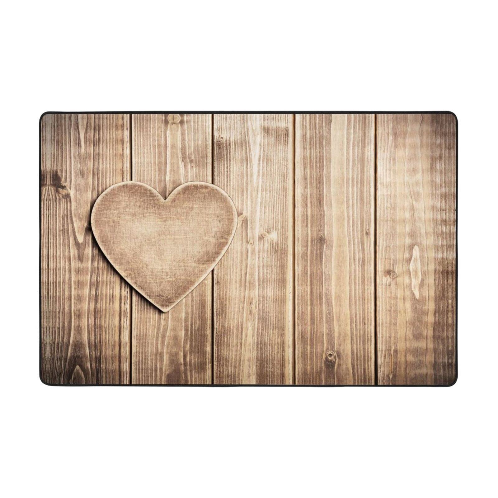 Tapis cœur en bois ultra doux pour isoler les sols froids de maison