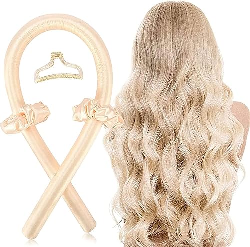 Heatless Curling Rod Headband for Long Medium Hair, Soft Silk