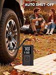 Tire Inflator Portable Air Compressor, Electric Bike Pump with Tire Pressure Gauge, 150PSI Fast Inflation with USB Charging Output, Portable Air Pump for Car Tires, Motorcycle, Bicycle, Balls