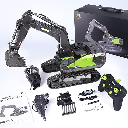 Huina 1593 giocattolo escavatore radiocomandato con funzione completa escavatore telecomandato con telecomando...