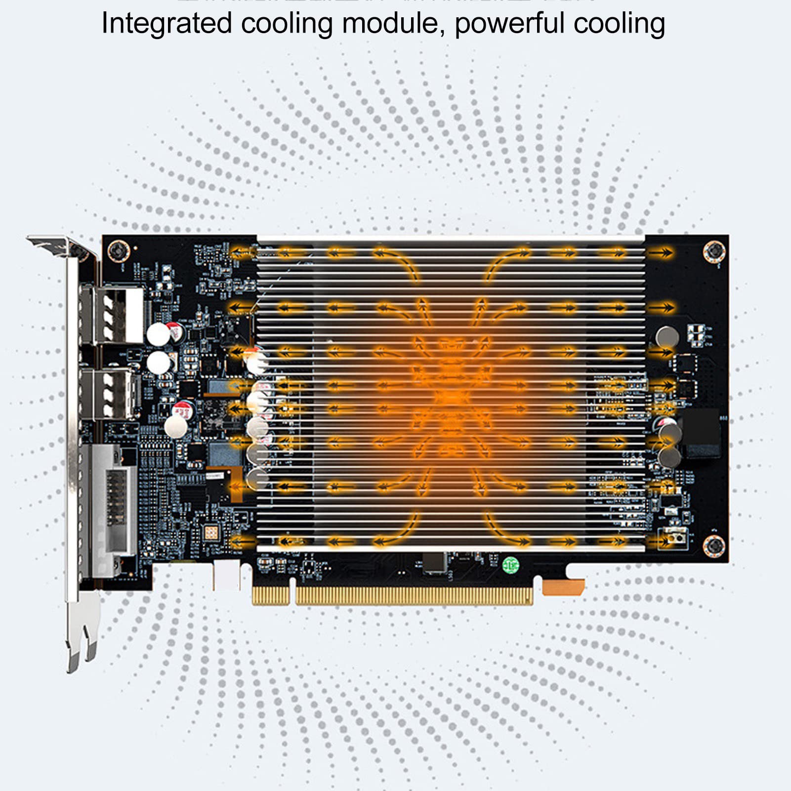 Septpenta Scheda Grafica RX550 4G, Frequenza 1071/6000 MHz GDDR5 128 Bit Sistema di Raffreddamento a Doppia Ventola Scheda Grafica Desktop, Interfaccia HDMI DVI DP per Computer