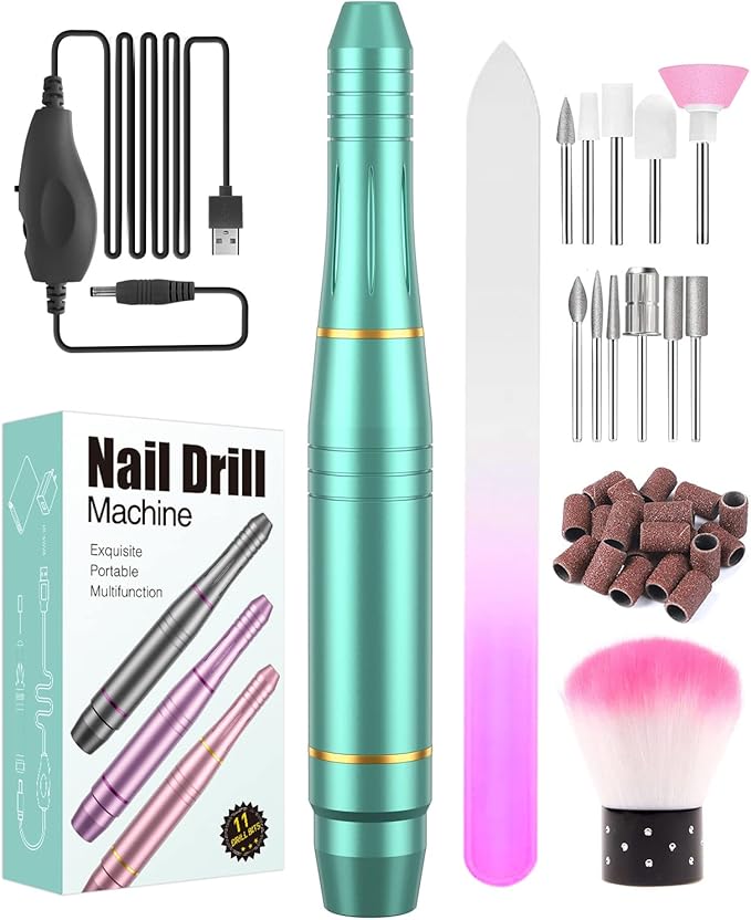 Electric Nail Files, Nanssigy Electric Nail Drill 20,000 RPM, 11 in 1