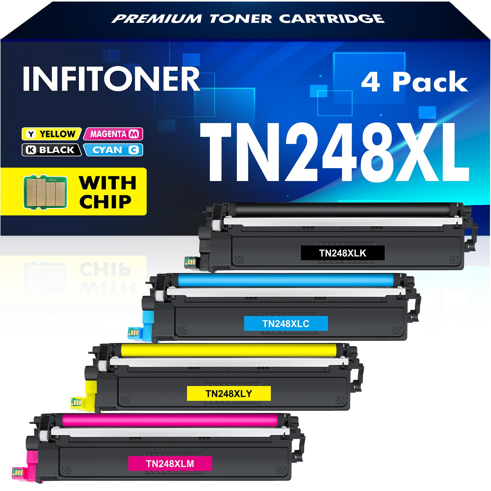 5er-Pack TN241 TN245 Kompatible für Brother MFC 9332CDW Toner DCP 9022CDW MFC-9142 CDN DCP-9020CDW HL-3152CDW HL-3142CW MFC-9332CDW HL-3140CW TN241BK TN245C TN245Y TN245M
