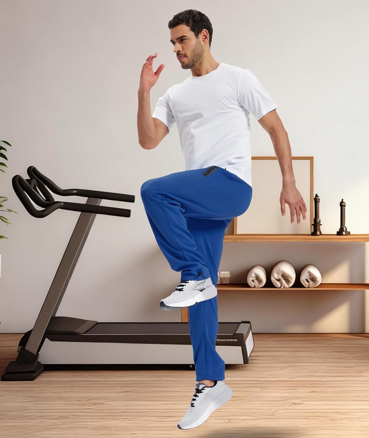 ZITY Mens Fleece Joggers Warm Winter Sweatpants with Zipper Pockets Workout Running Athletic Pants - Image 3