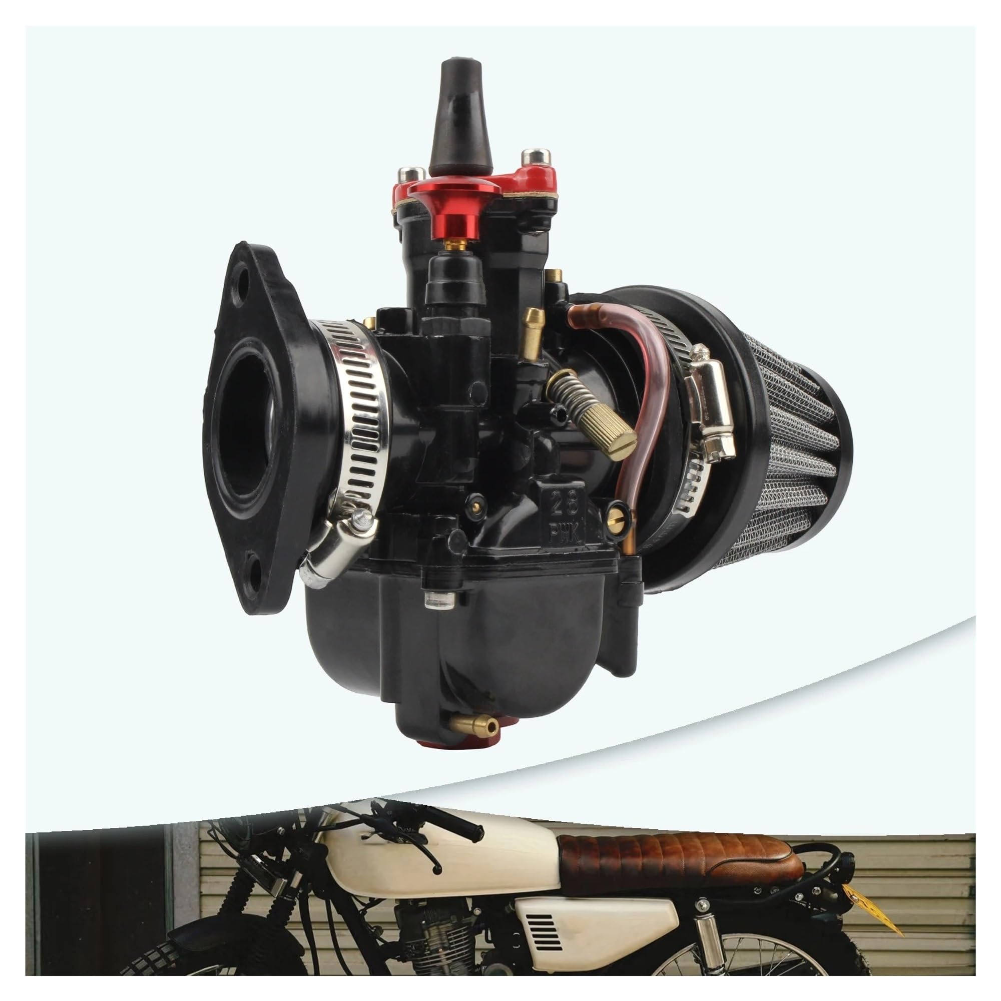Motosierra Carburador Juego De Carburador Motocicleta Para PWK 28 30 Con Filtro Aire Admisión Power Jet Piezas Moto Cross Accesorios Colector Motocross