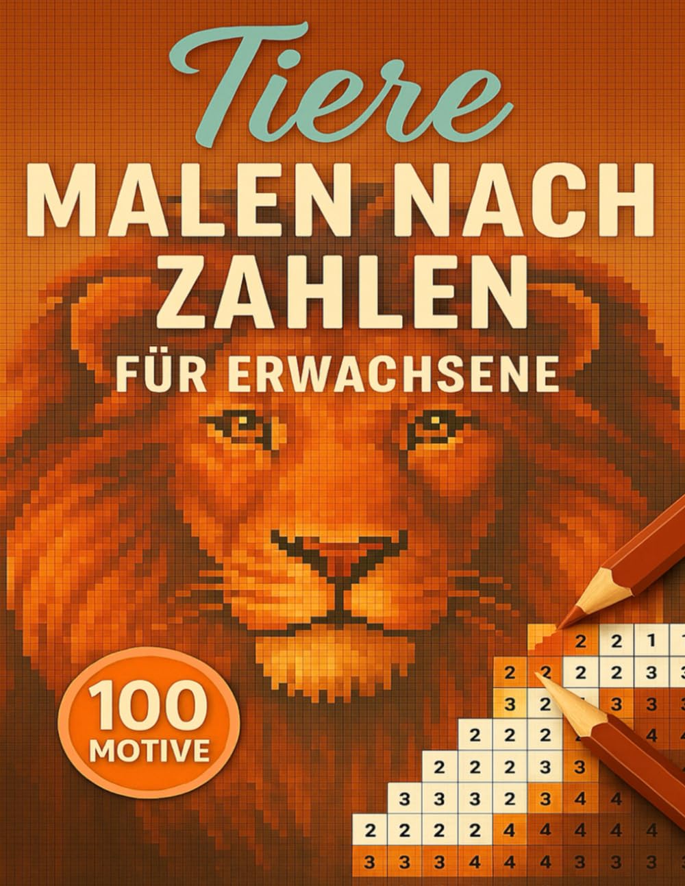 Malen Nach Zahlen Für Erwachsene Tiere: 100 Motive in geheimen Pixelmosaiken mit vielfältigen Tierwelten, die sich Kästchen um Kästchen enthüllen und entspannten Farbgenuss bieten.