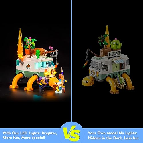 Miniatura 6 de Kit de luces LED compatible con Lego dreamzzz Mrs. Castillo's Turtle Van 71456, 2023, juego de iluminación creativa, accesorios compatibles con Lego
