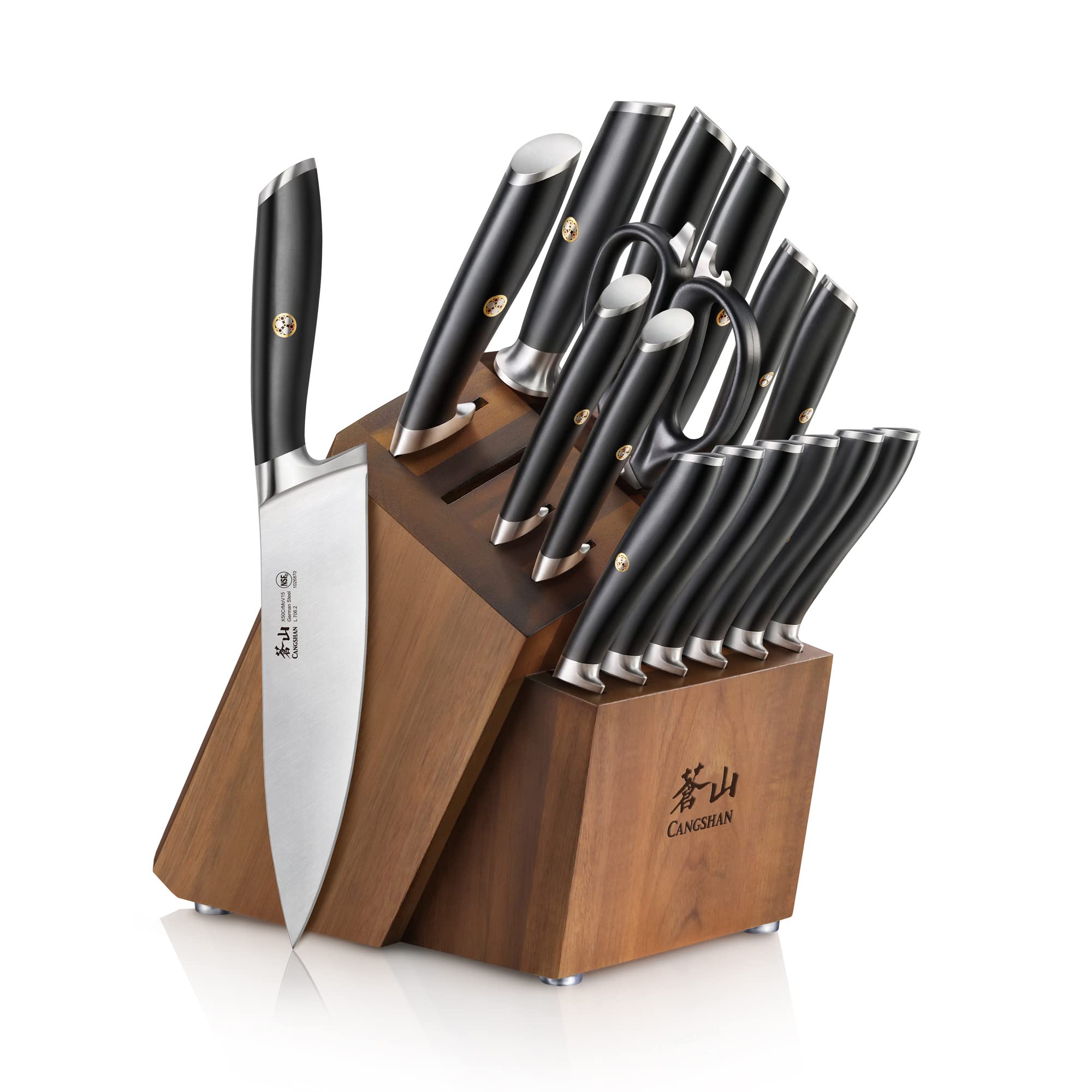 Cangshan L Series 17-Piece German Steel Forged Knife Set