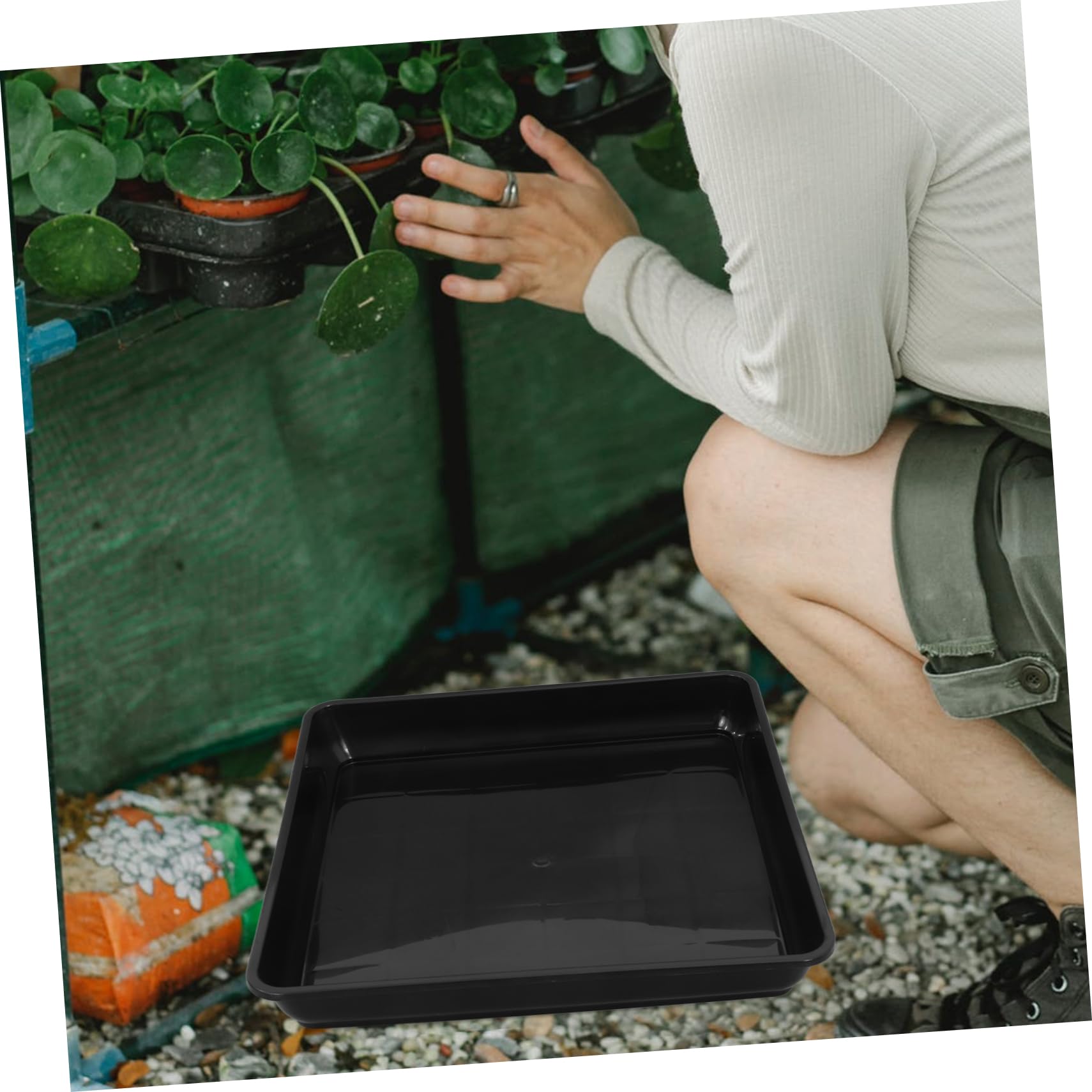 Toddmomy 2 Piezas De Base De Maceta Bandejas De Goteo para Maceta Bandeja De Agua para Plantas Bandejas para Plantas Platillo para Plantas En Maceta Platillos Cuadrados para Macetas