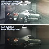 Vista 2 de Paquete de 4 luces LED de garaje, 220 W, luces LED de techo superbrillantes, deformables en base E26, luz de garaje para sótano, almacén, taller