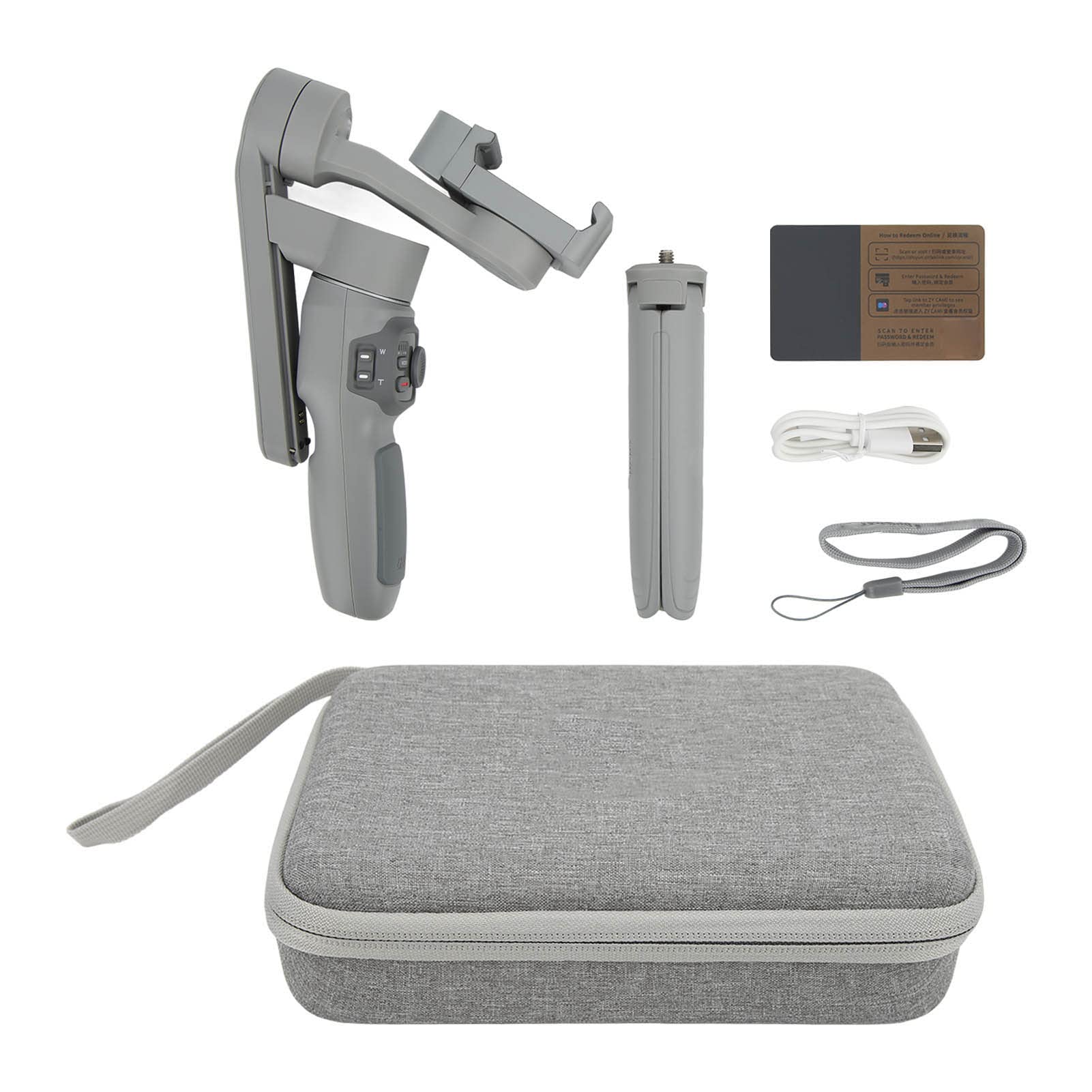 Stabilizzatore per smartphone a 3 assi con treppiede