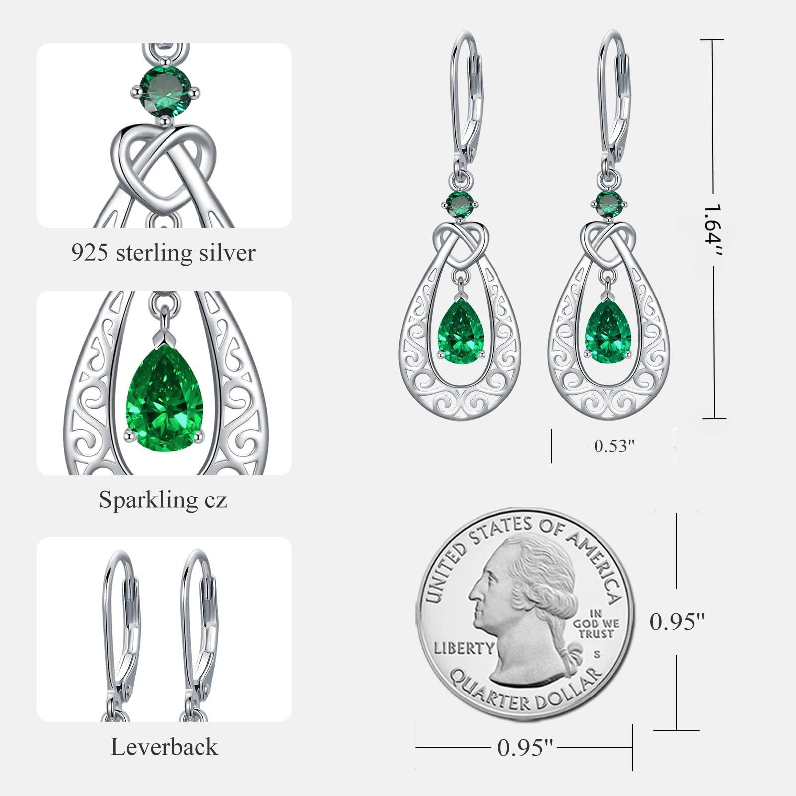 Geburtsstein Ohrringe Damen Silber 925 Infinity Liebe Unendlichkeit Ohrringe Hängend, Geburtstag Jubiläum Schmuck Geschenke für Frauen Mutter Freundin Mama