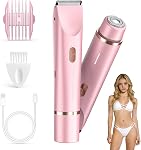 Bikini Trimmer Women, Electric Shaver for Women, IPX7 Waterproof Bikini Razor for Pubic Hair, Underarms, Sensitive Areas, Purple