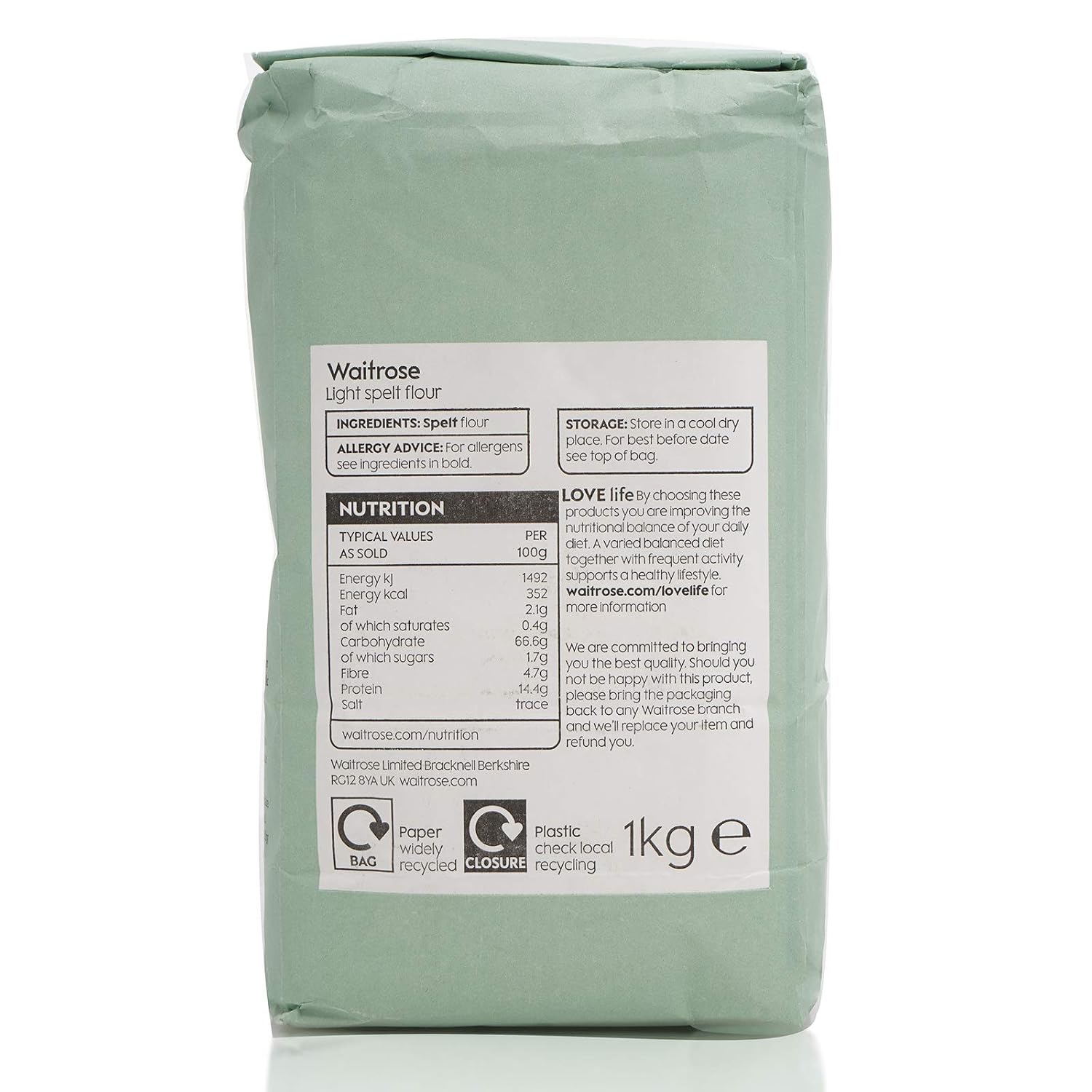 Waitrose Spelt Flour 1000g