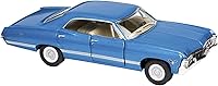 Vista 2 de KiNSMART - Modelo a escala 1/43 compatible con Chevrolet Impala 1967 (azul)