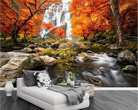 Amazon カスタム3d壁紙秋風景テレビ背景壁自然風景リビングルームソファ背景壁壁画 1x100cm 壁紙 Amazon カスタム3d壁紙秋風景テレビ背景壁自然風景リビングルームソファ背景壁壁画 1x100cm 壁紙