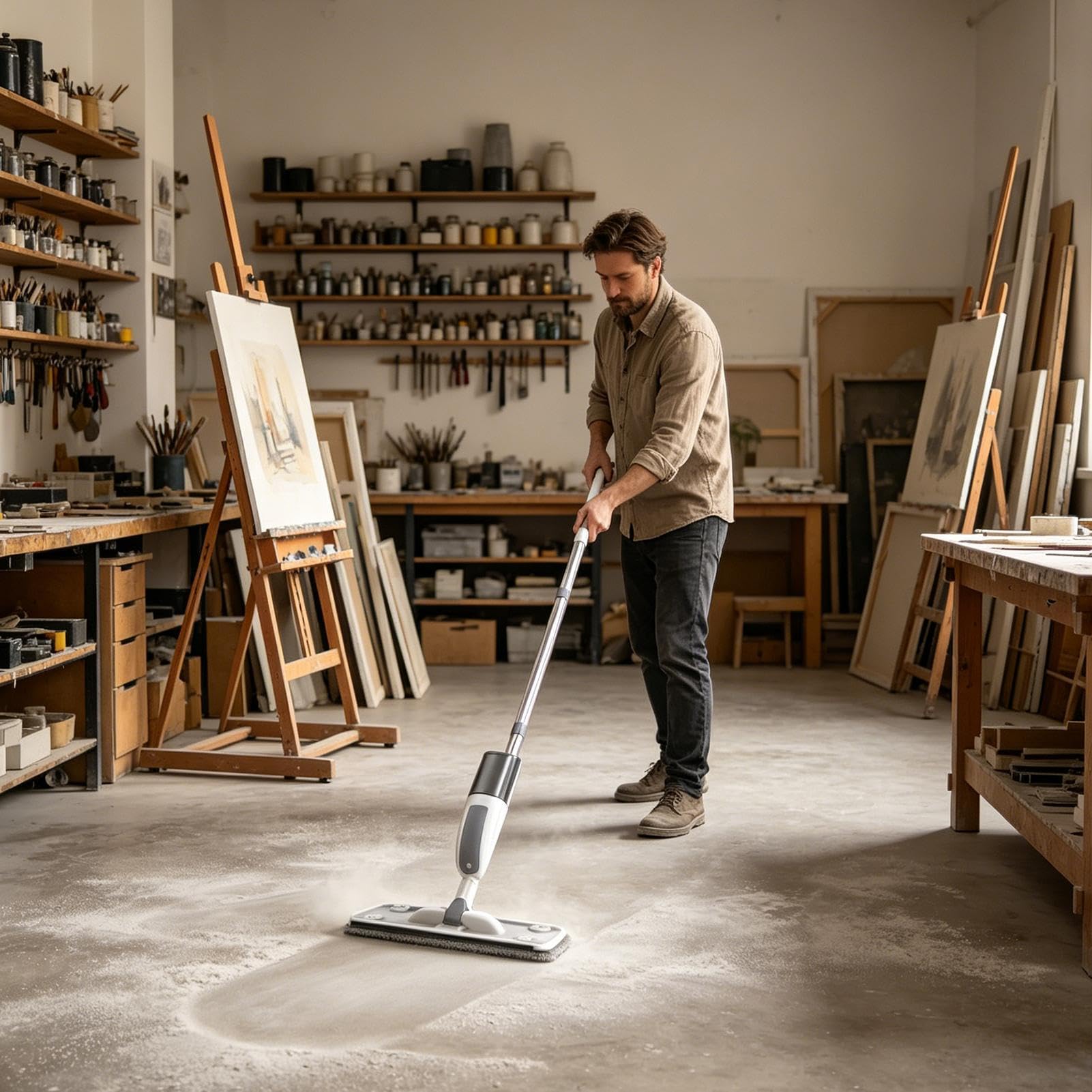 Mopa Con Pulverizador Herramienta De Limpieza Para El Hogar Que Sirve Tanto | Mopa plana para suelos para Dormitorio Apartamento Suelo Laminado Baldosas H
